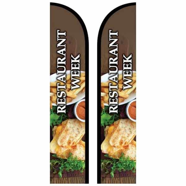 10ft Double Sided Custom Portable Half Drop Banners from DeSigns Inc.
