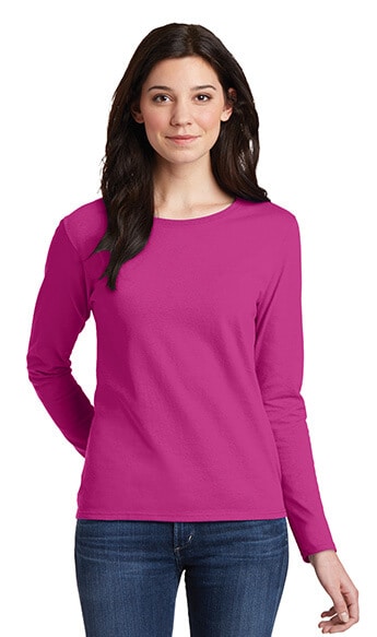 Women stylish long-sleeve tees all sized and colors - Add name, phrase or logo