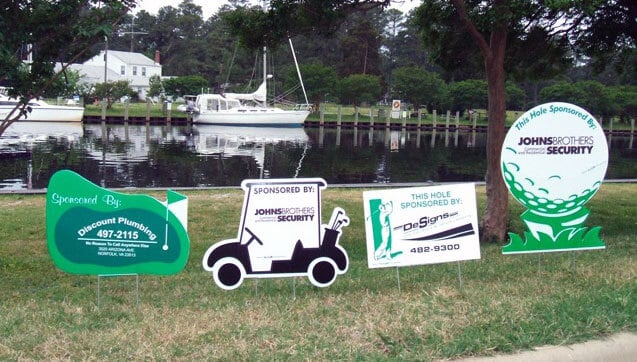 Golf signs, Golf tournament sponsorship signs from DeSigns, Inc.