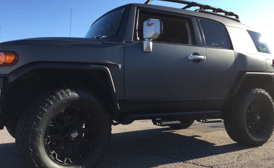 3M matte black truck wrap