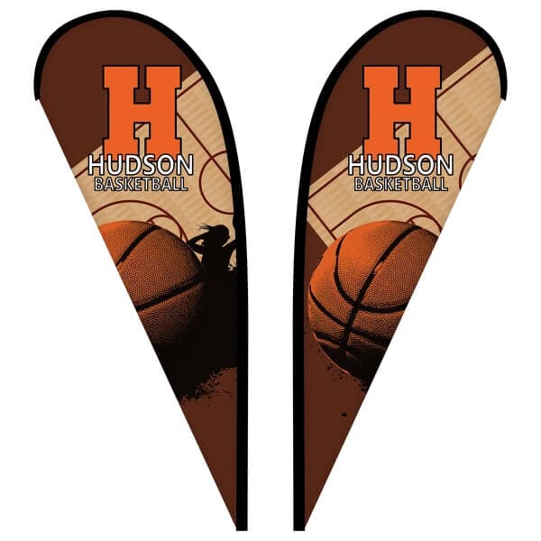 6ft Double Sided Custom Portable Teardrop Banners from DeSigns Inc.