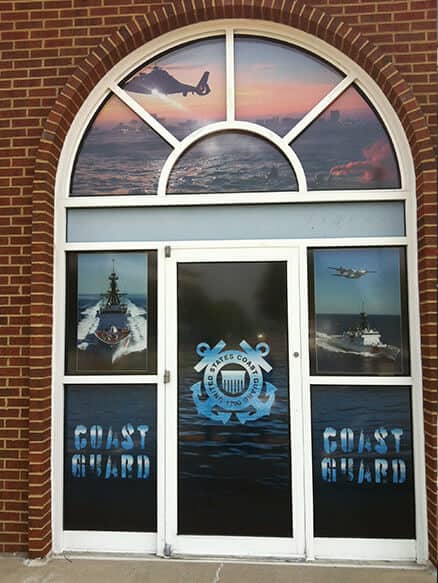 Window film, graphics and lettering by DeSigns Inc. Chesapeake VA