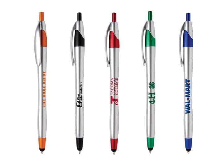 Affordable stylus pens. Imprint name. logo, slogan. Great promotional giveaway.