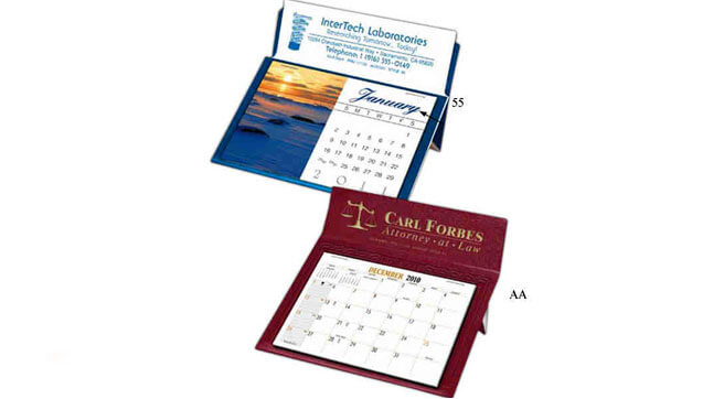 Desktop Calendar-Planner. Flat Desk Calendar Planner - Book Style Calendar Planner. Pocket Calendar Planner. Imprint name. logo, slogan. Great promotional item.