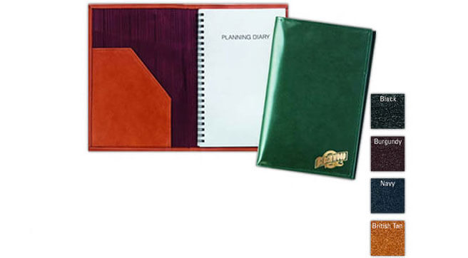 Pocket style foldable Planning Diary. Imprint name. logo, slogan. Great promotional item.