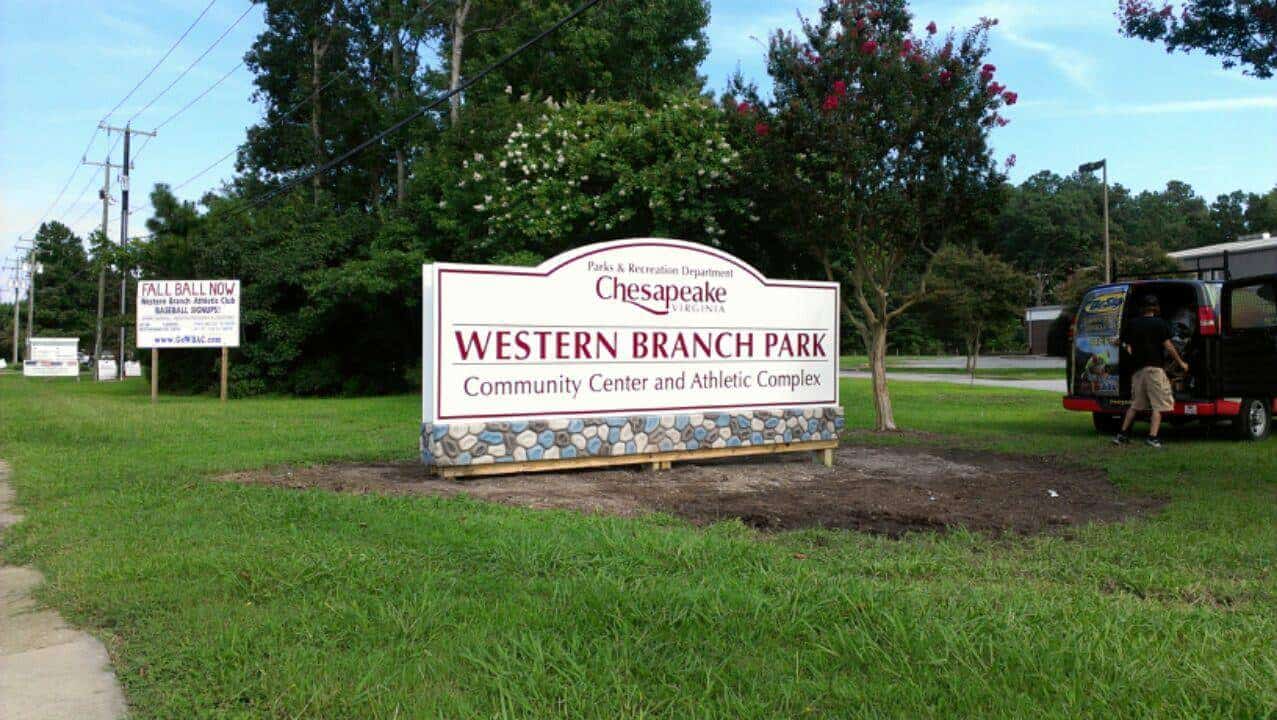 Large exterior signage - Sign for City of Chesapeake Park