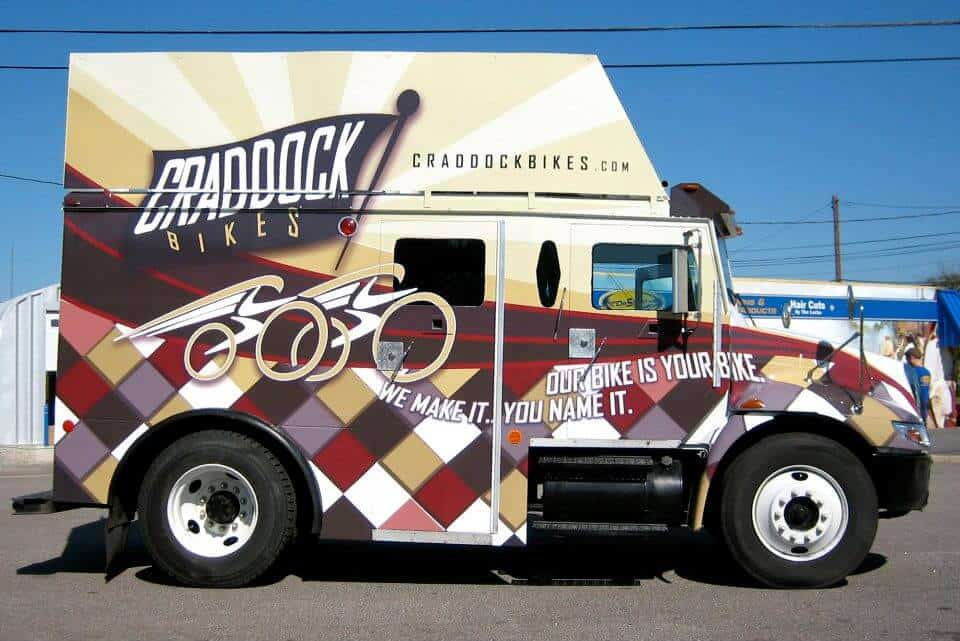 Custom truck wrap for Craddock Bikes