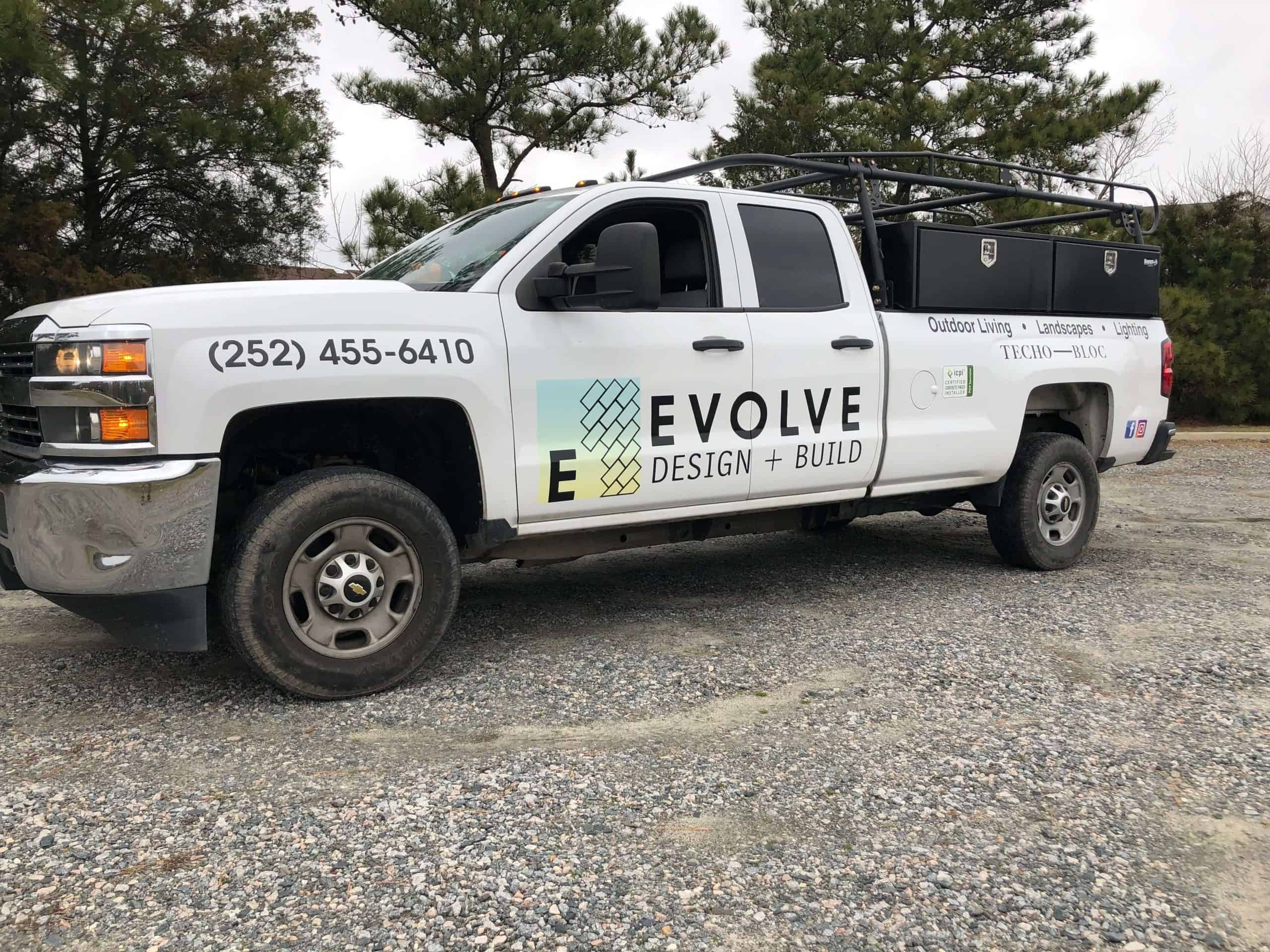 Vehicle graphics for Evolve Design and Build Landscape