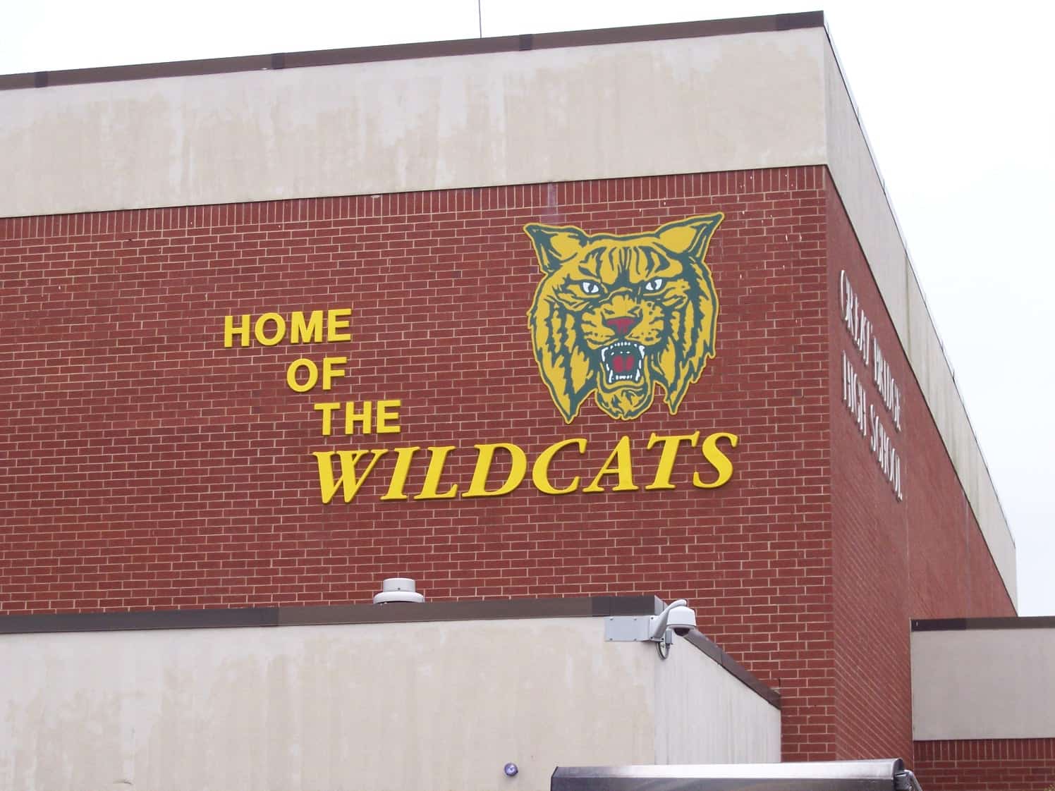Exterior lettering signage for GBHS Wildcats