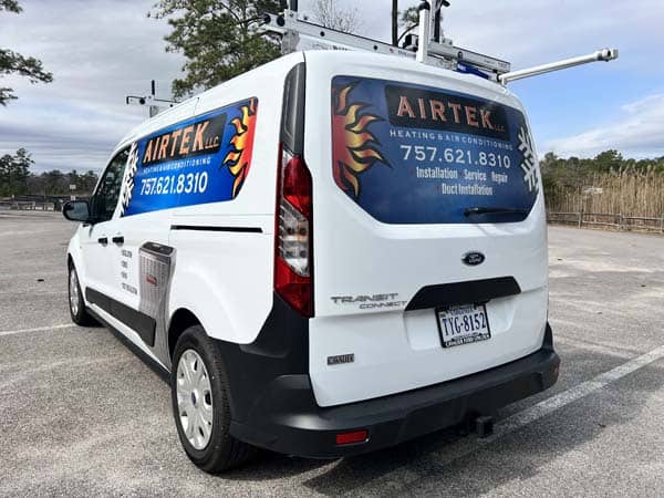 Partial van wrap for AIRTEK HVAC