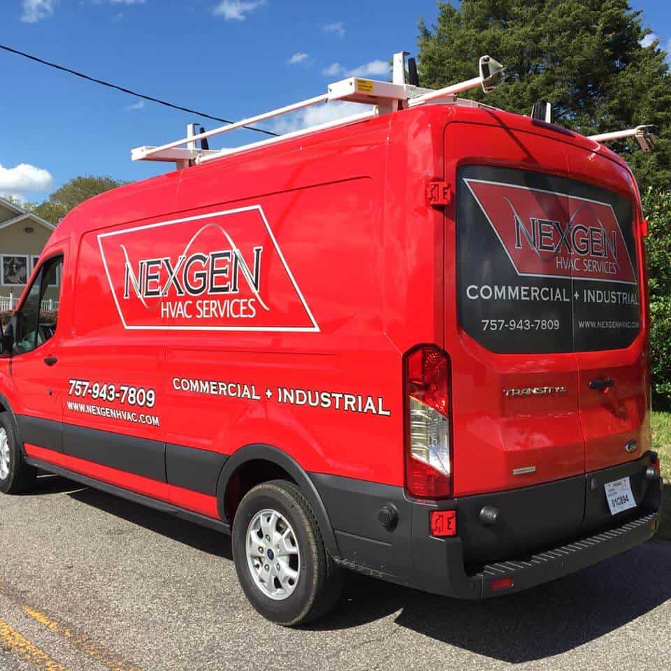 Van lettering for NEXGEN HVAC services