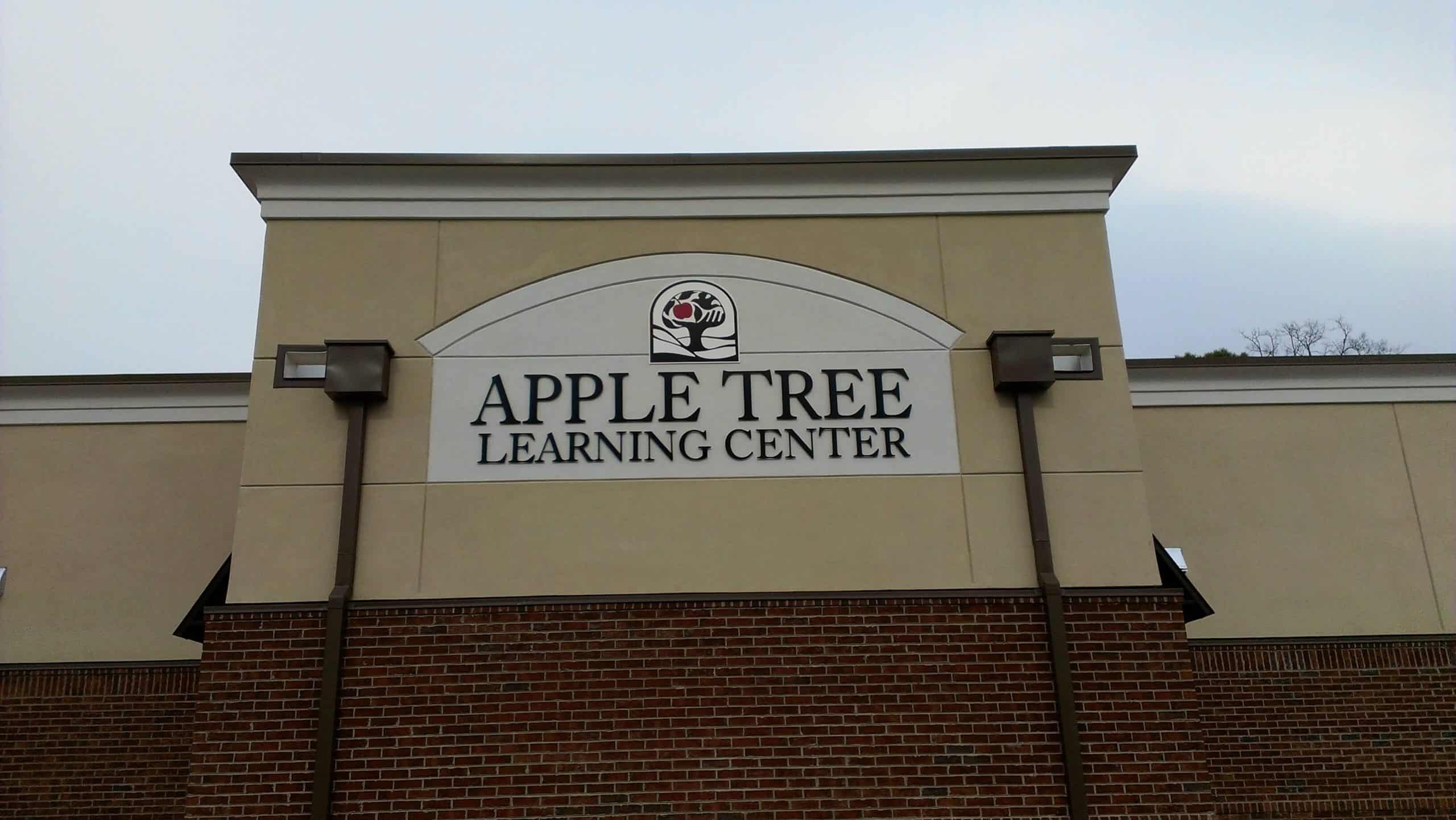 Exterior building signs - Sign for Apple Tree Learning Center