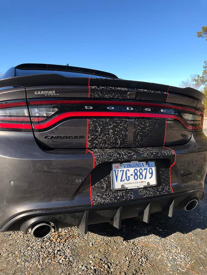 Rear texture wrap on Dodge Challenger