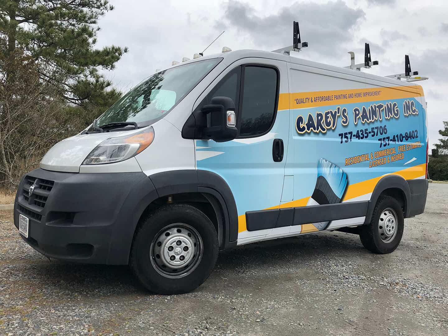 Work van wrap for Cary's Painting Inc. - side view