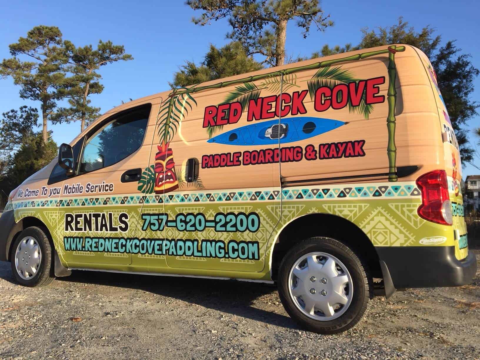 Full color van wraps - Van wrap for Red Neck Cove Paddle Boarding & Kayak