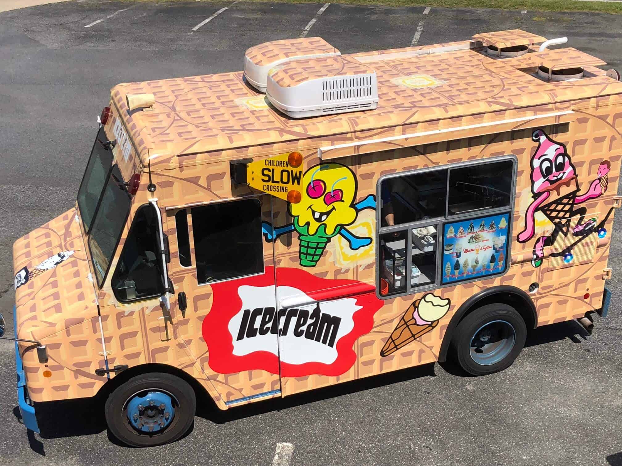 Ice Cream truck wrap. We design wraps and wrap your food truck.