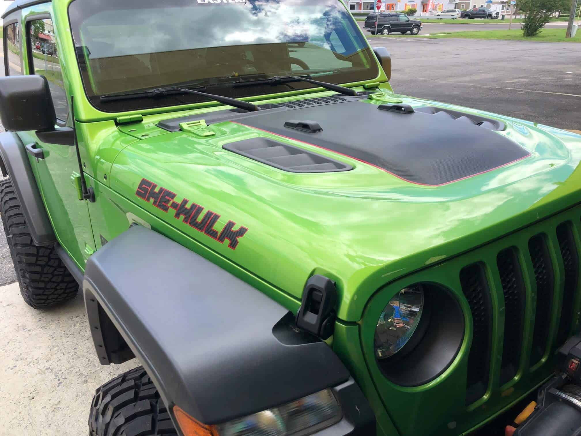 Full color Jeep wrap with She-Hulk logo