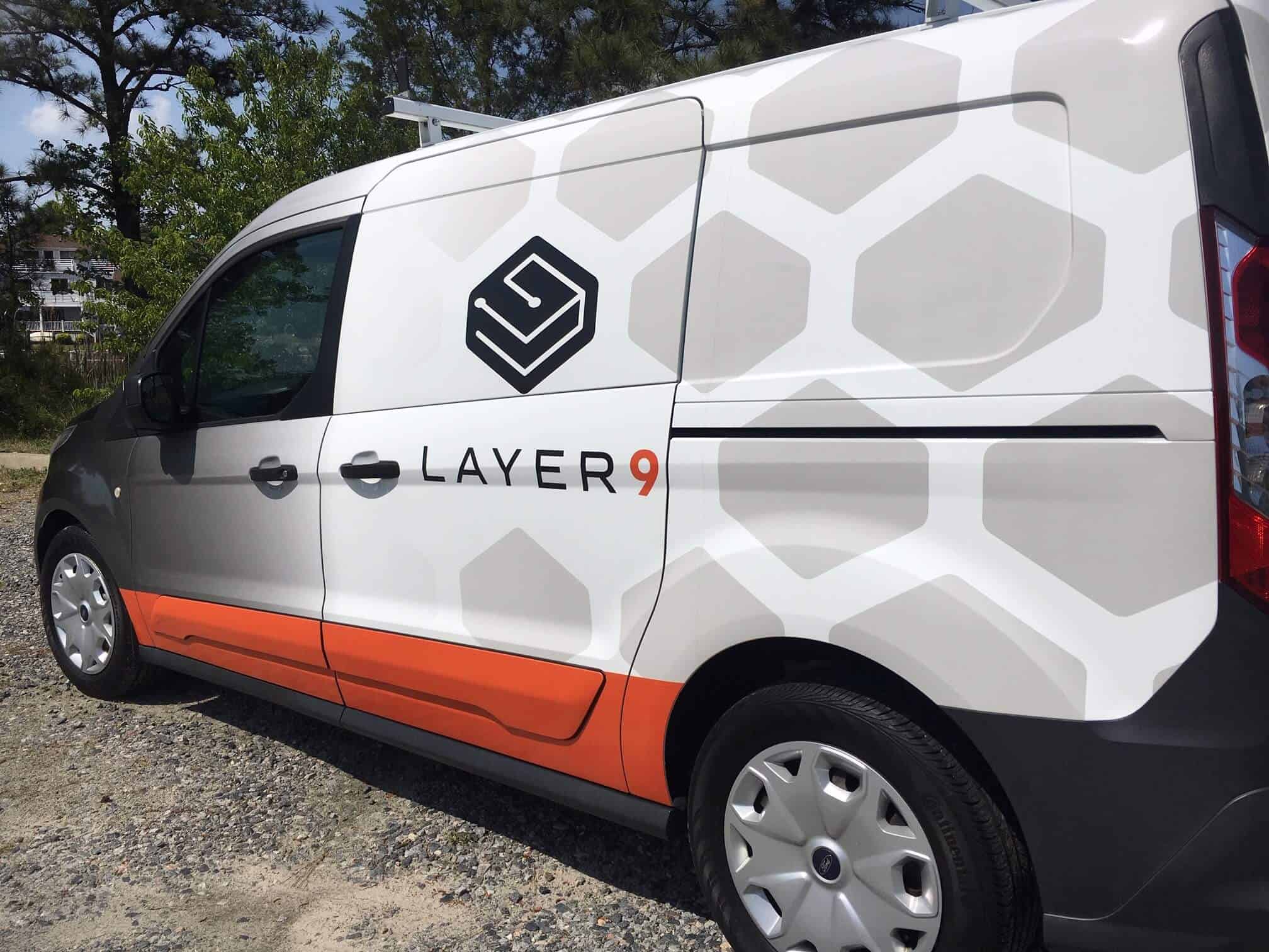 Custom van wrap for Layer 9