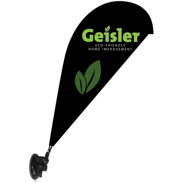 Mini Teardrop Banner with Premium Suction Cup from DeSigns Inc.