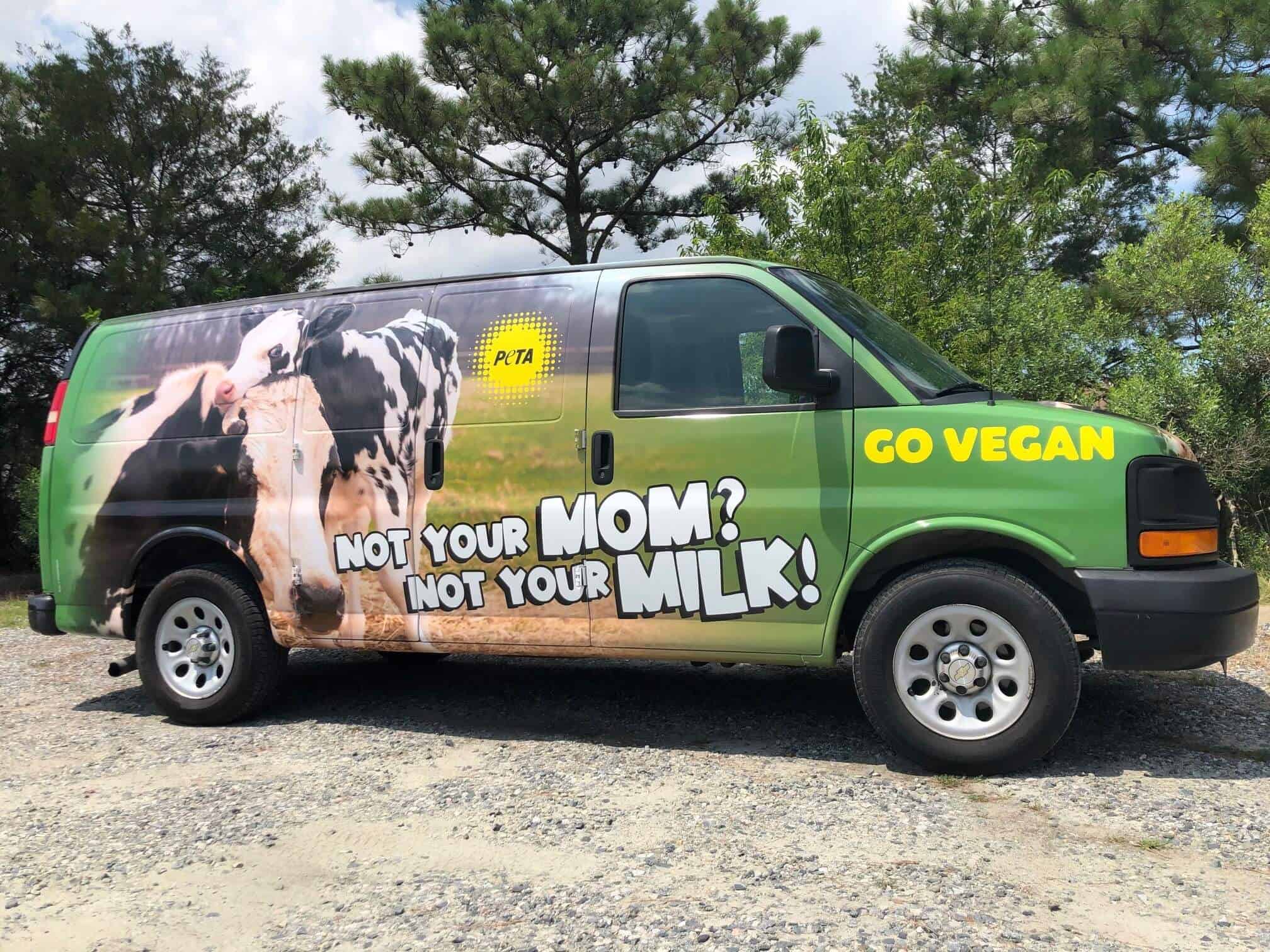 Full color, full coverage van wrap for PETA van