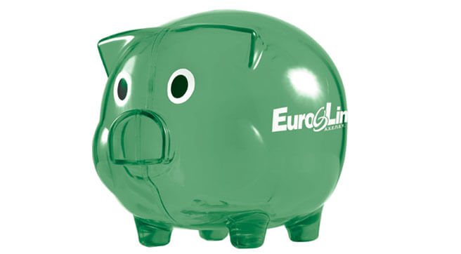 Piggy banks - Add your name, logo or slogan - Perfect office gift or promotional giveaways