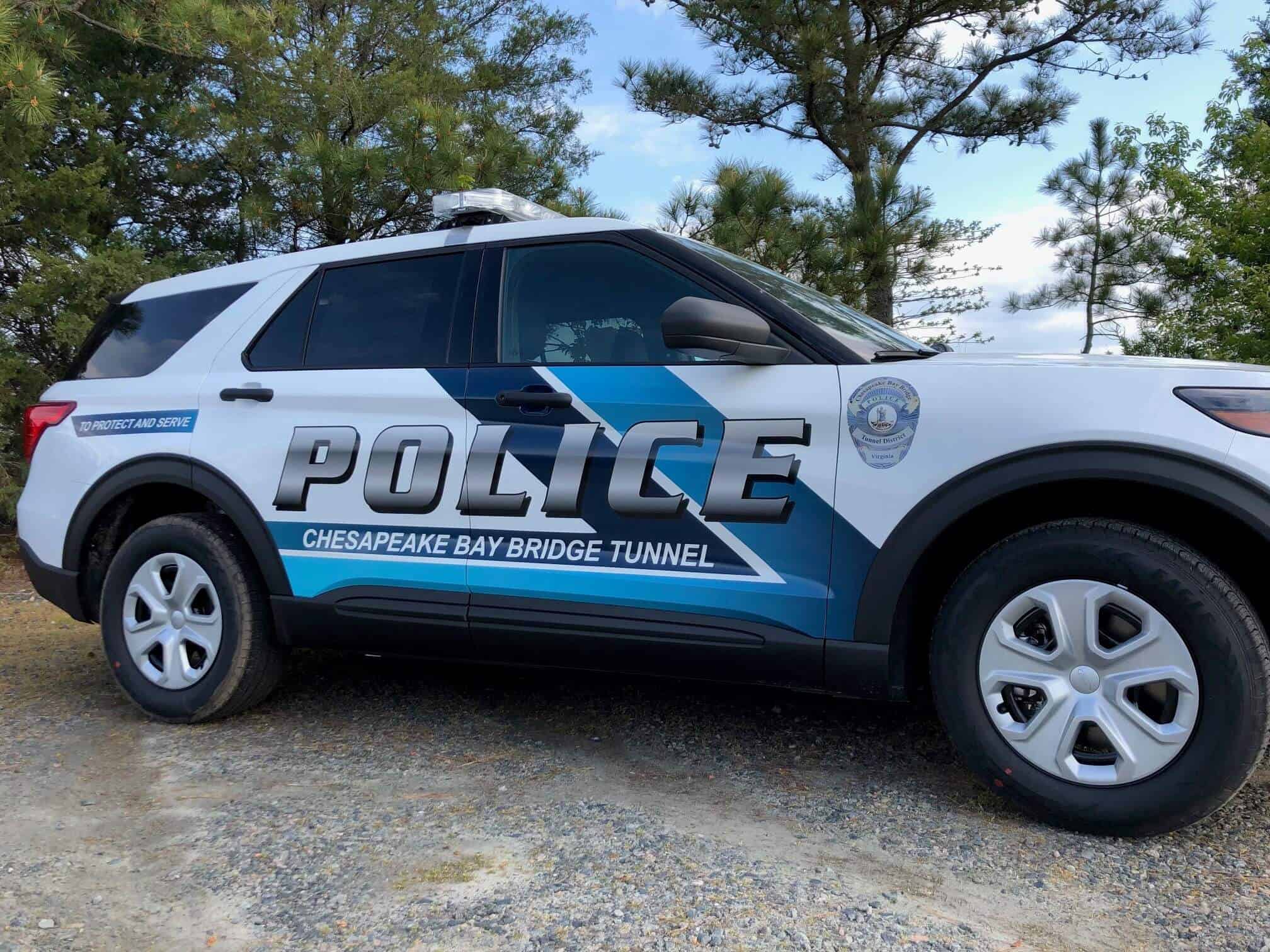Police vehicle wrap for Chesapeake Bay Bridge Tunnel