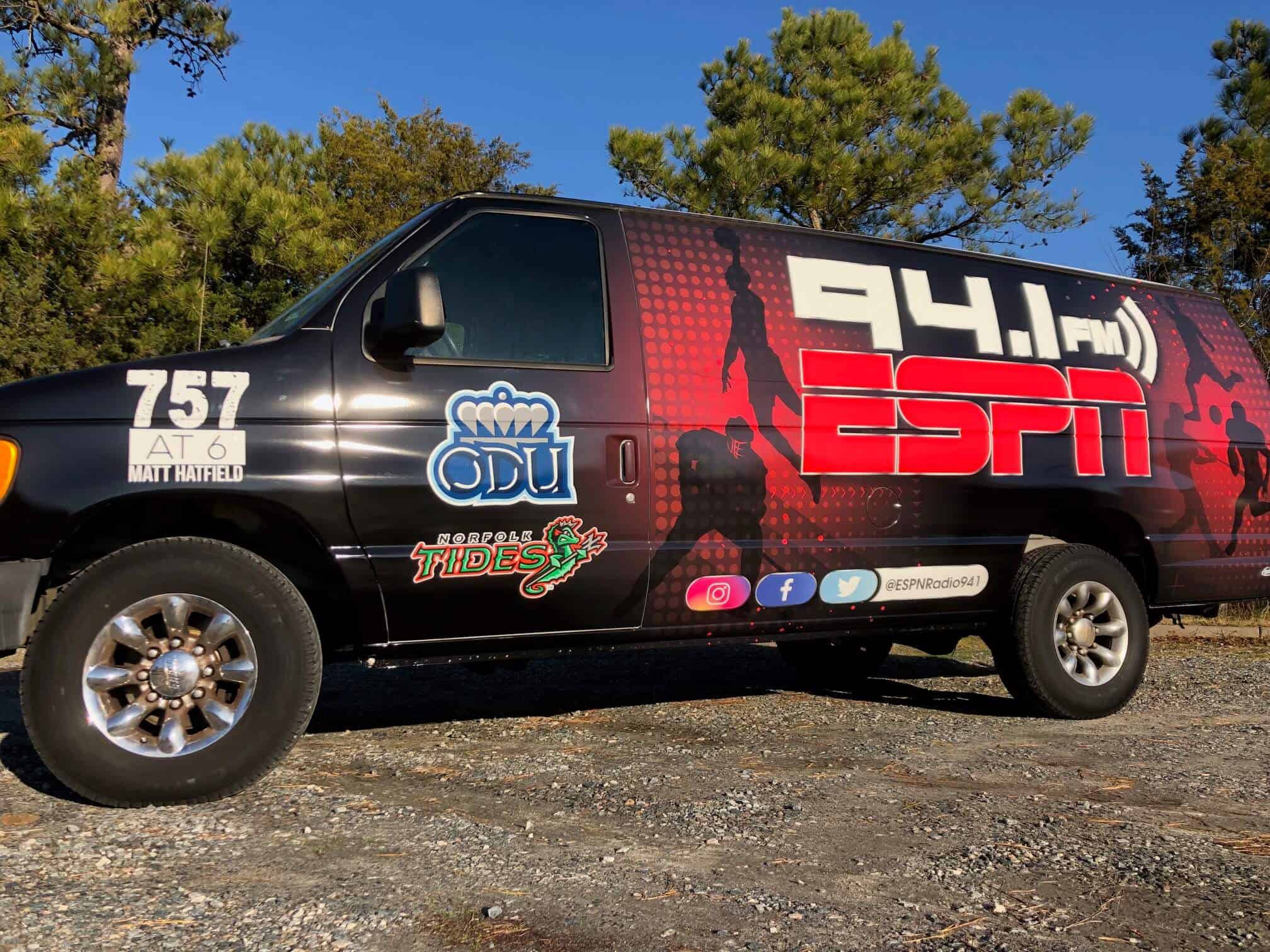 Van wrapping for ESPN 94.1 FM