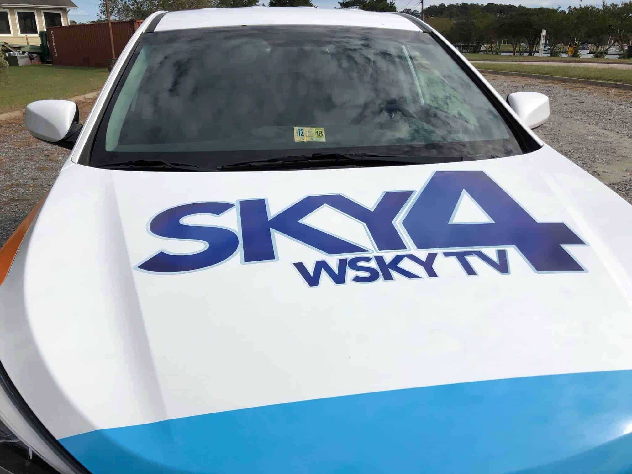 Partial wrap and graphics for Sky 4 WSKY TV