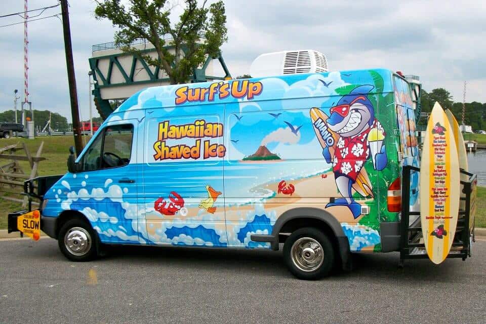 Color van wraps - Surf's Up van wrapping