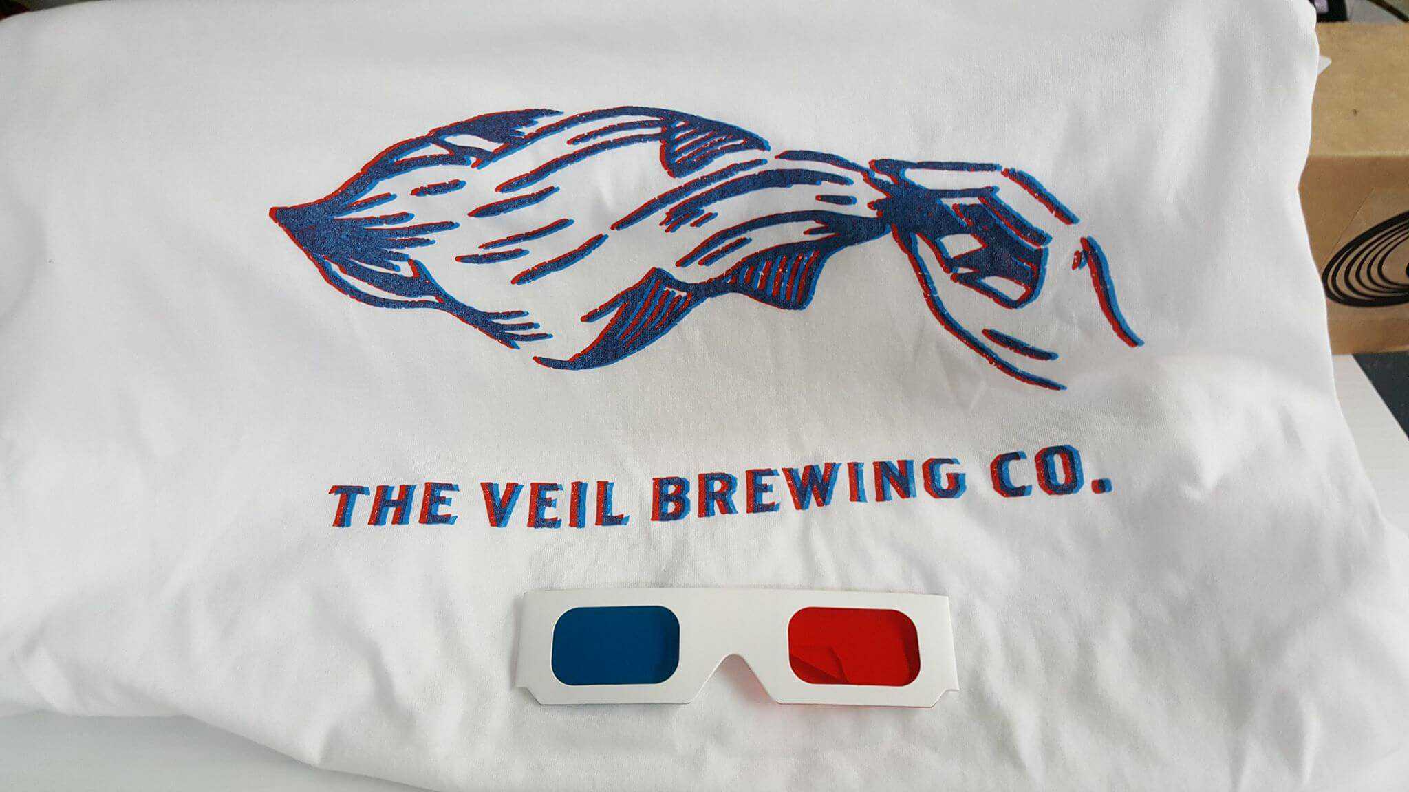 3D Printing on shirts and surfaces - See: The-Veil-Brewing-Co. 3D-shirt