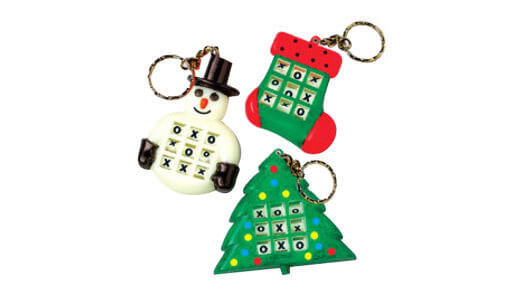 Tic-Tack-Toe key rings - Add your name, logo or slogan - Perfect office gift or promotional giveaways