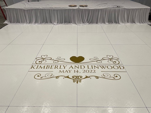 Wedding floor graphic - Custom floor graphics