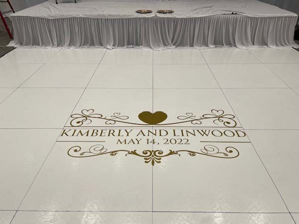 Wedding floor graphic from DeSigns, Inc.
