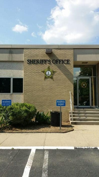 Building lettering, building sign for Sheriffs Office