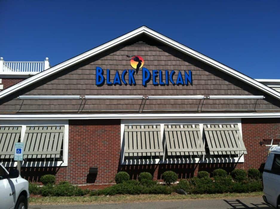 Colorful plastic dimensional sign letters for Black Pelican