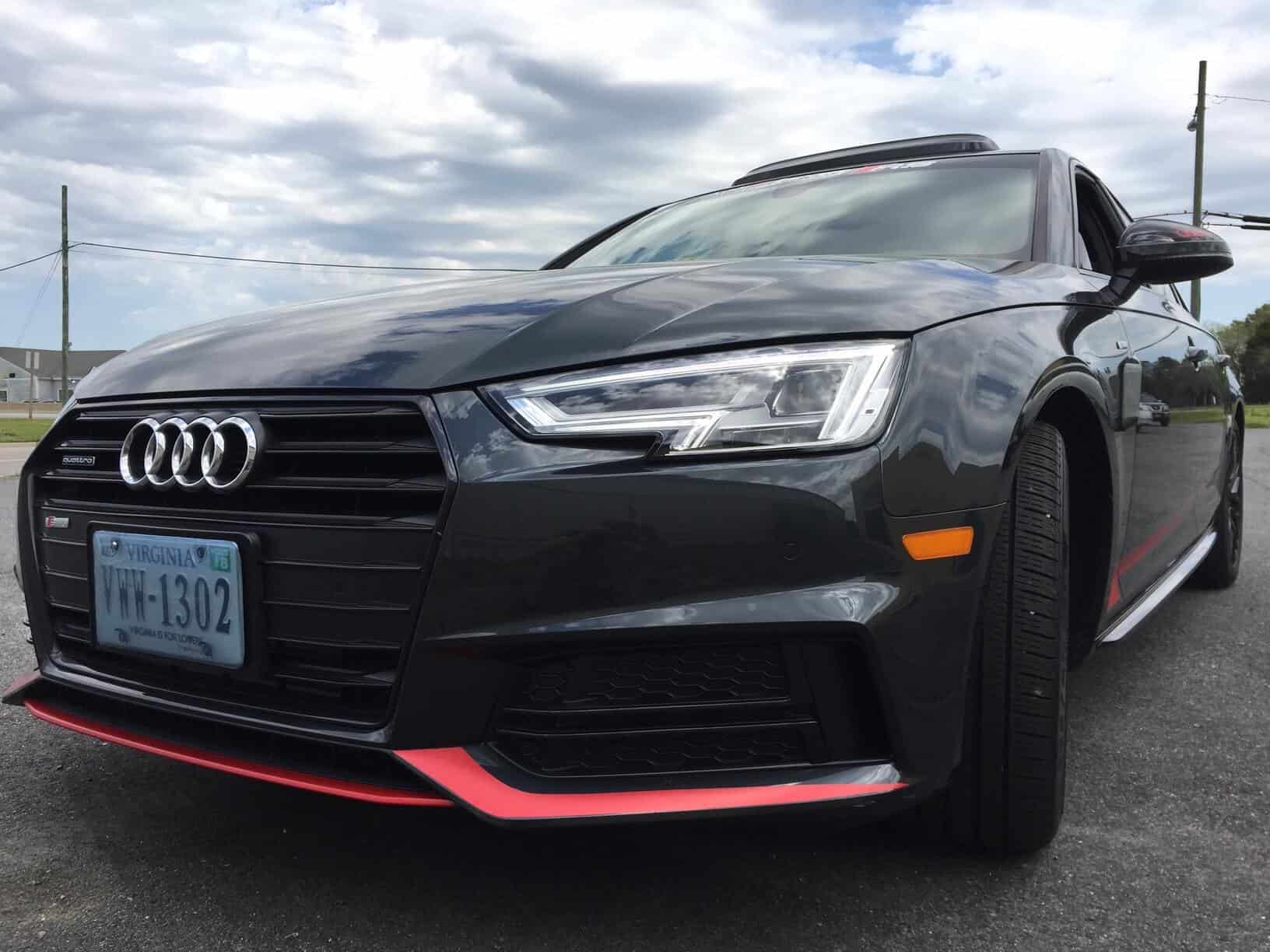 Custom wrap front fender accent on Audi