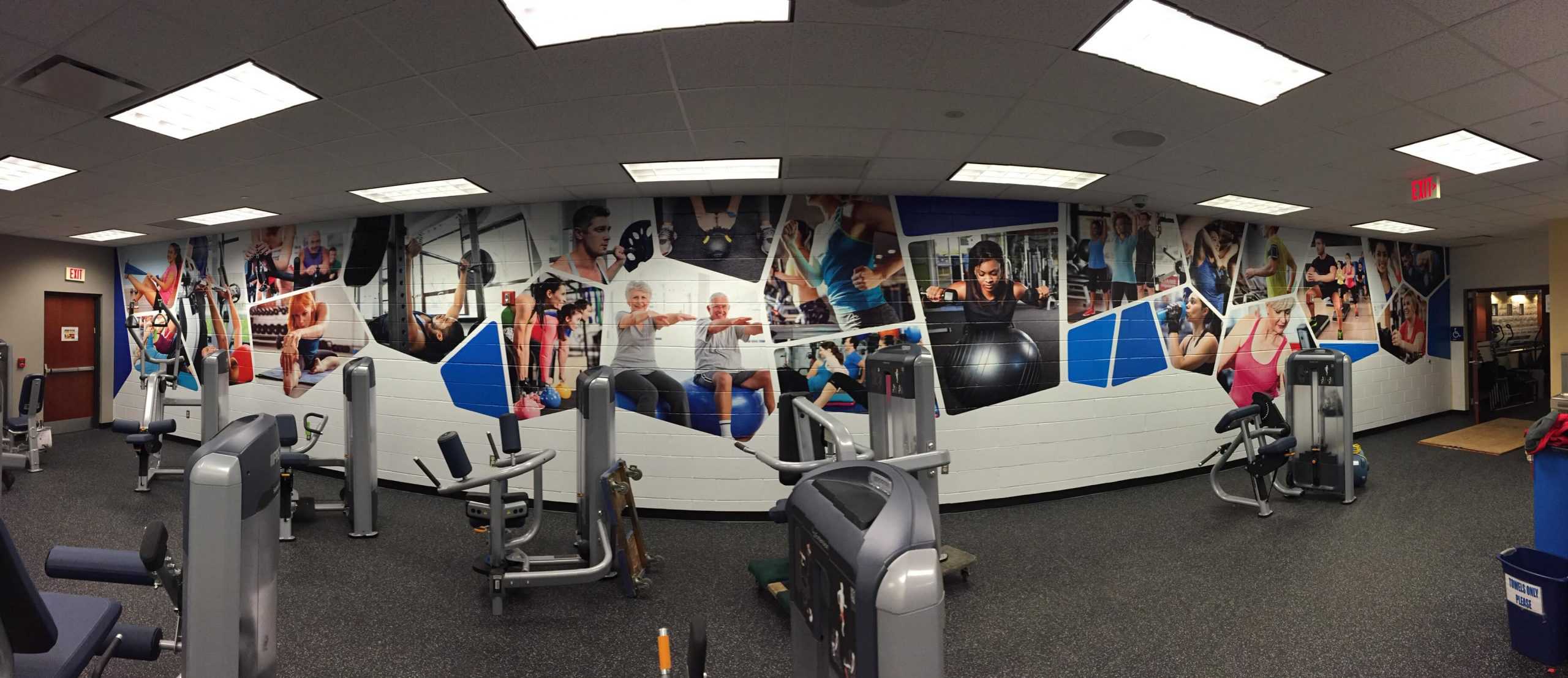 Gym wall mural