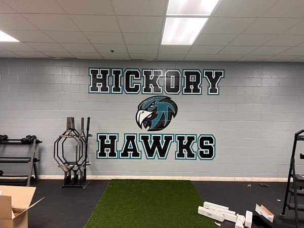 High school gym graphics