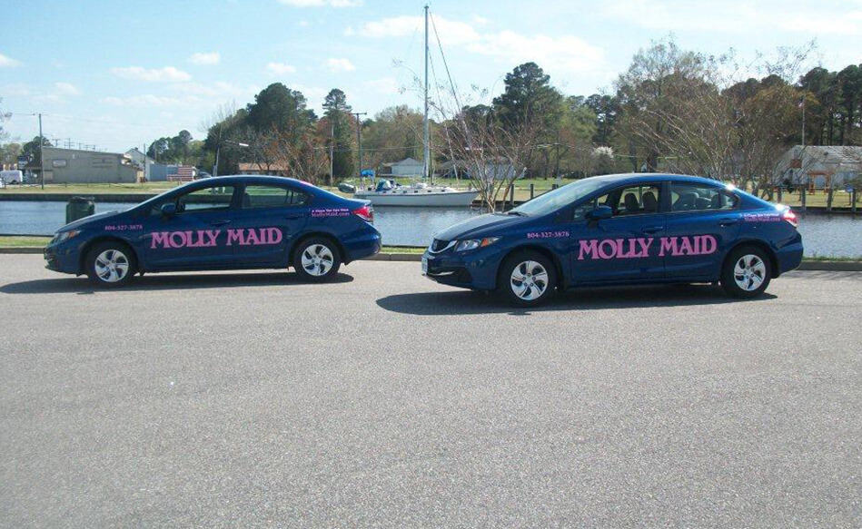 Car lettering for Molly Maid