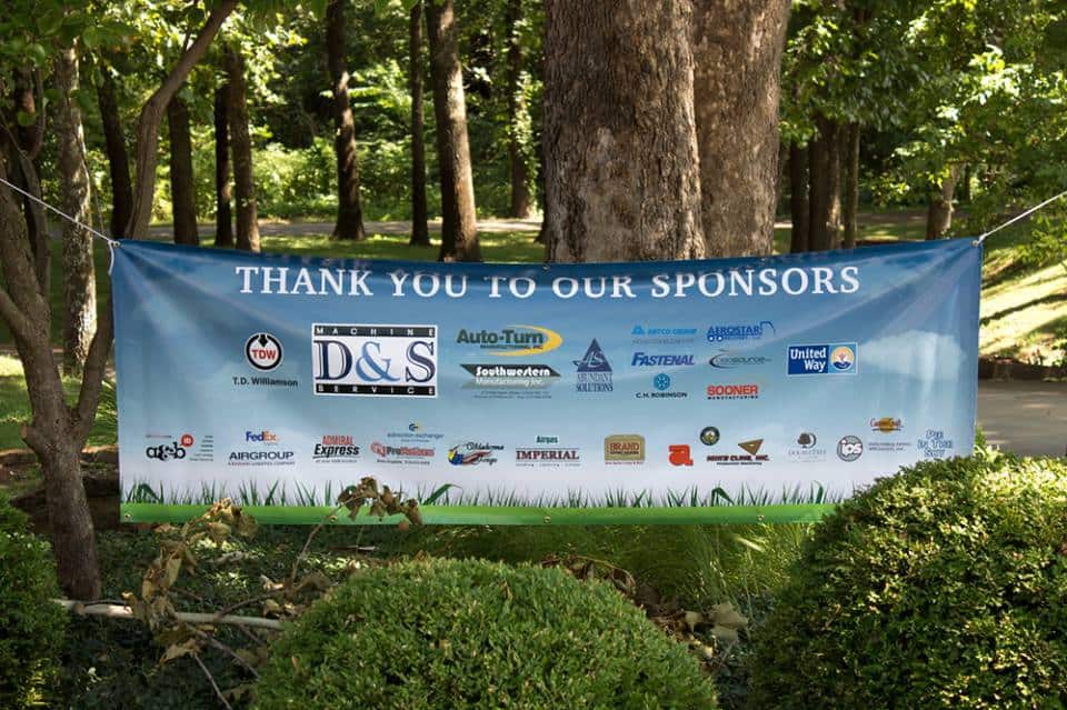 Message sponsor banners for events. Quality vinyl banners.