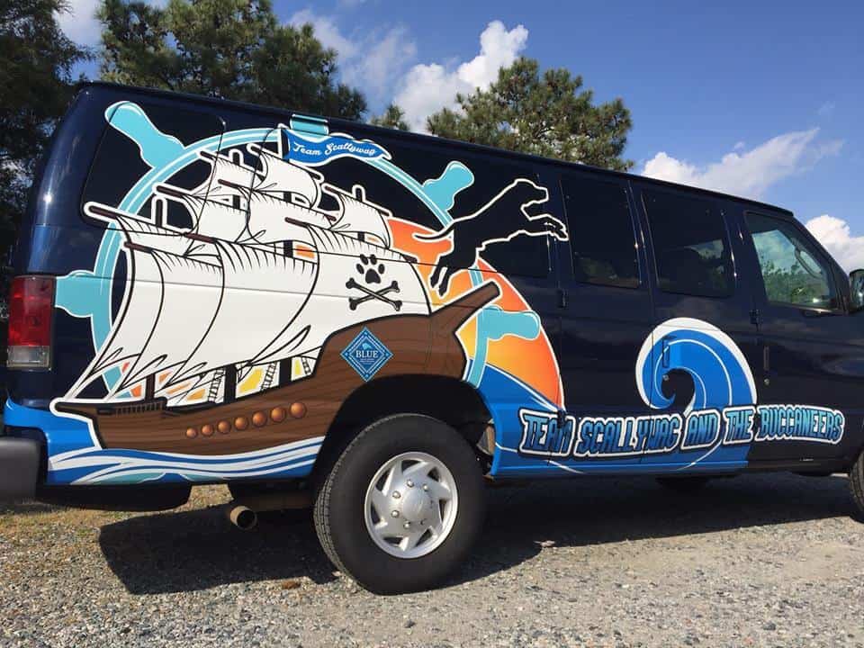 Nautical theme van wrap