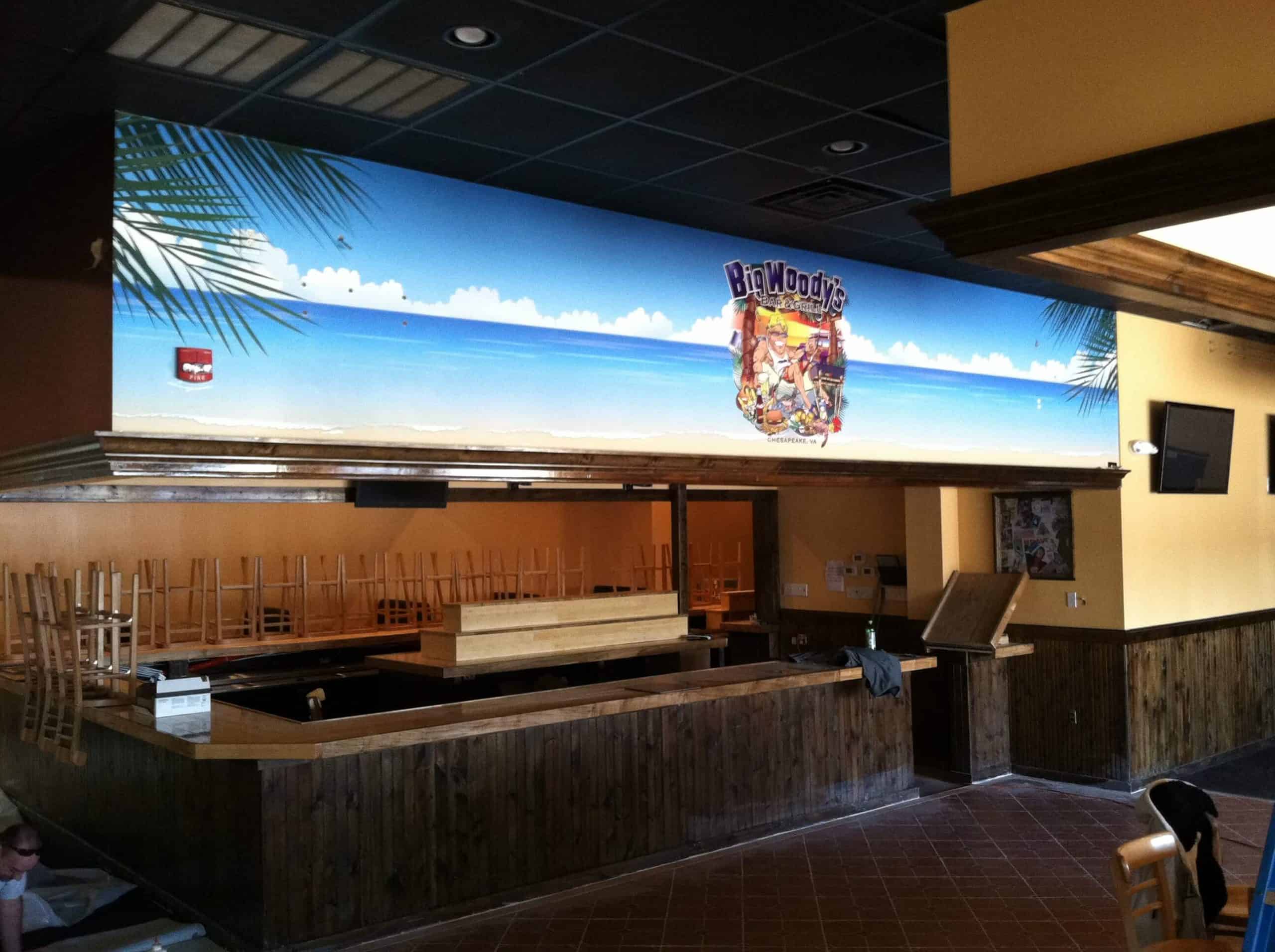 Peel-and-stick signs - Sign for Big Woody's