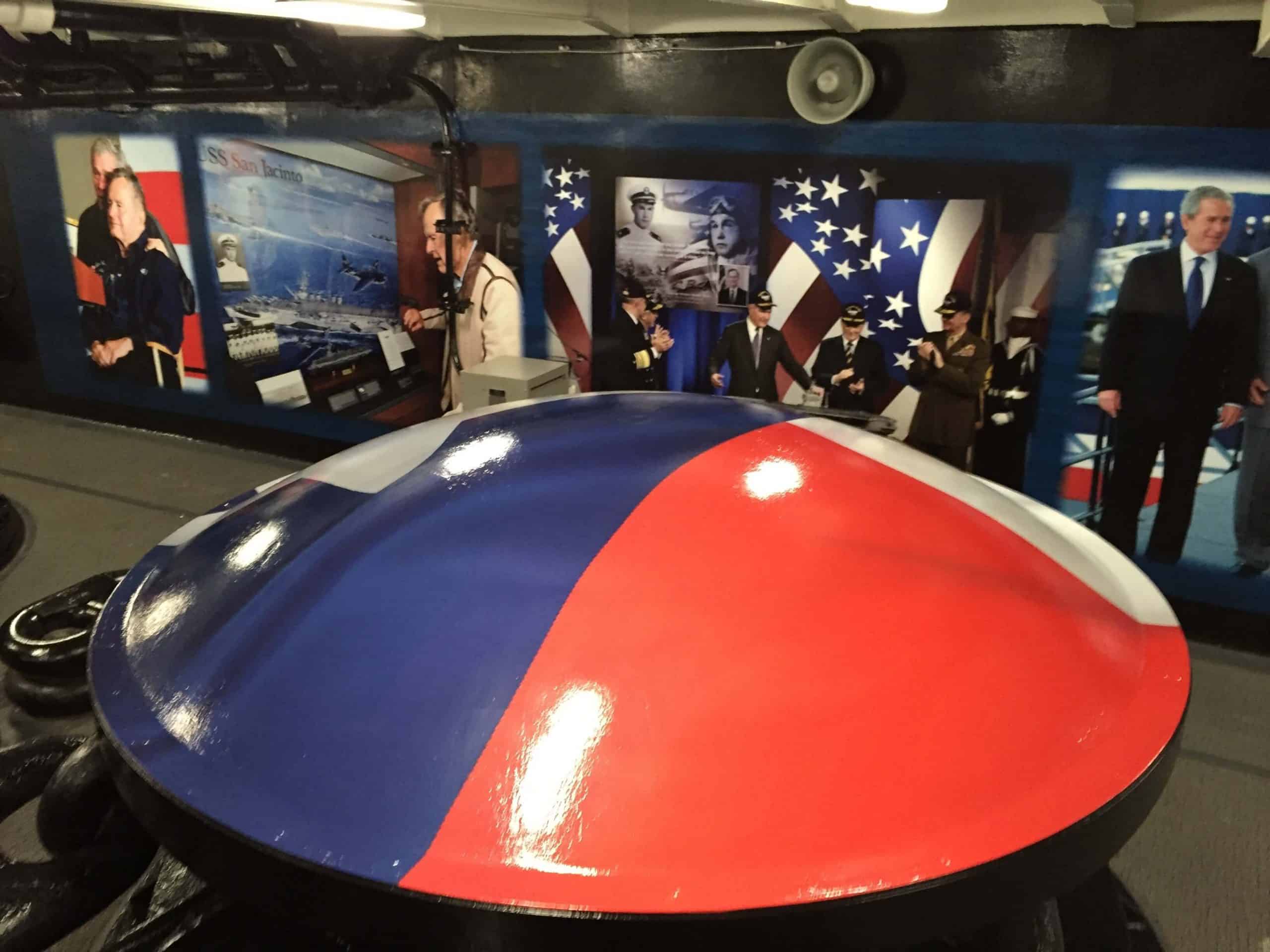 US Navy photo collage mural