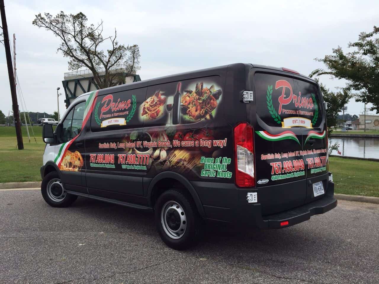 Full Van Wraps - Van wrap for Primos Pizza