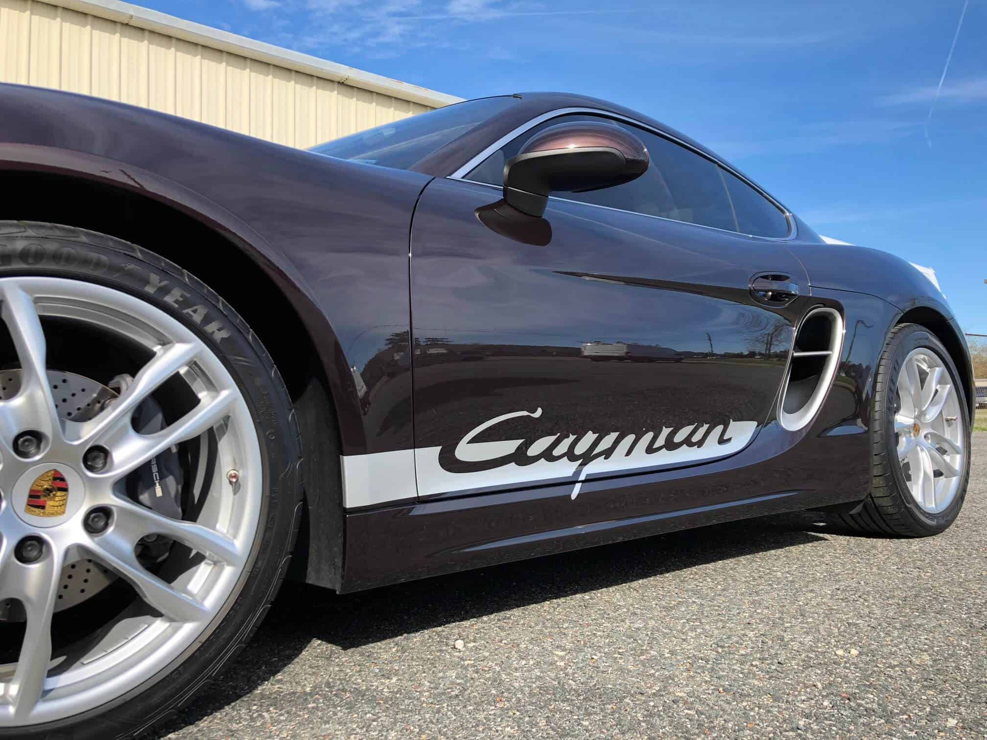 Porsche Cayman door panel graphics