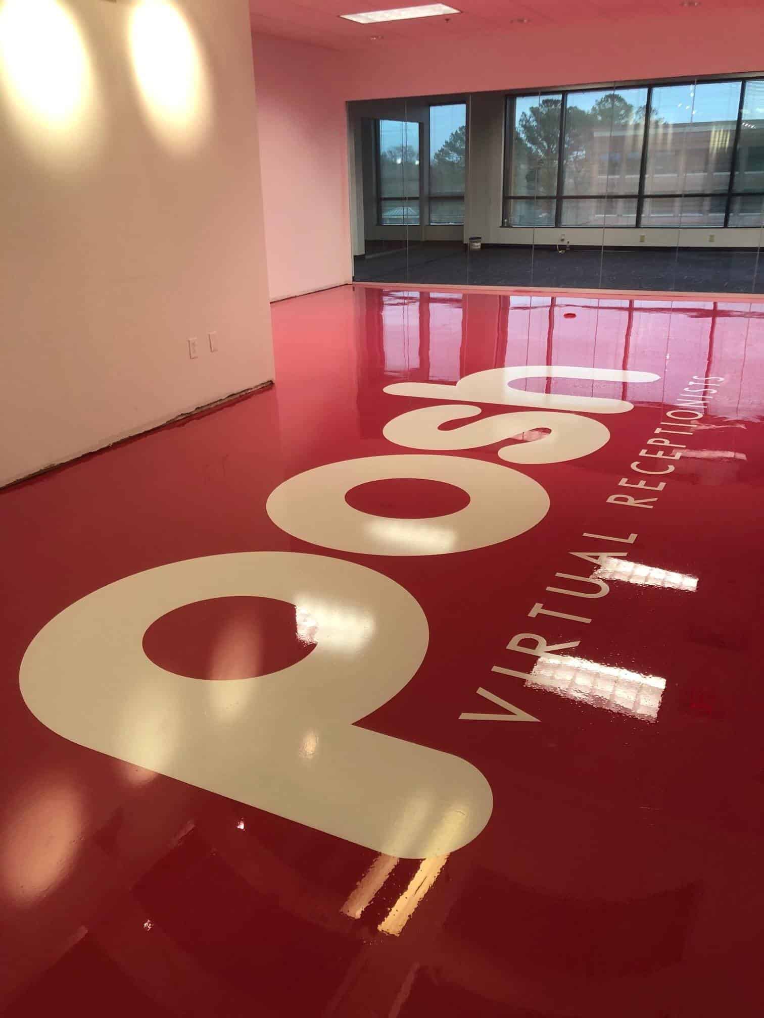 Large floor graphics - Posh pink floor graphic