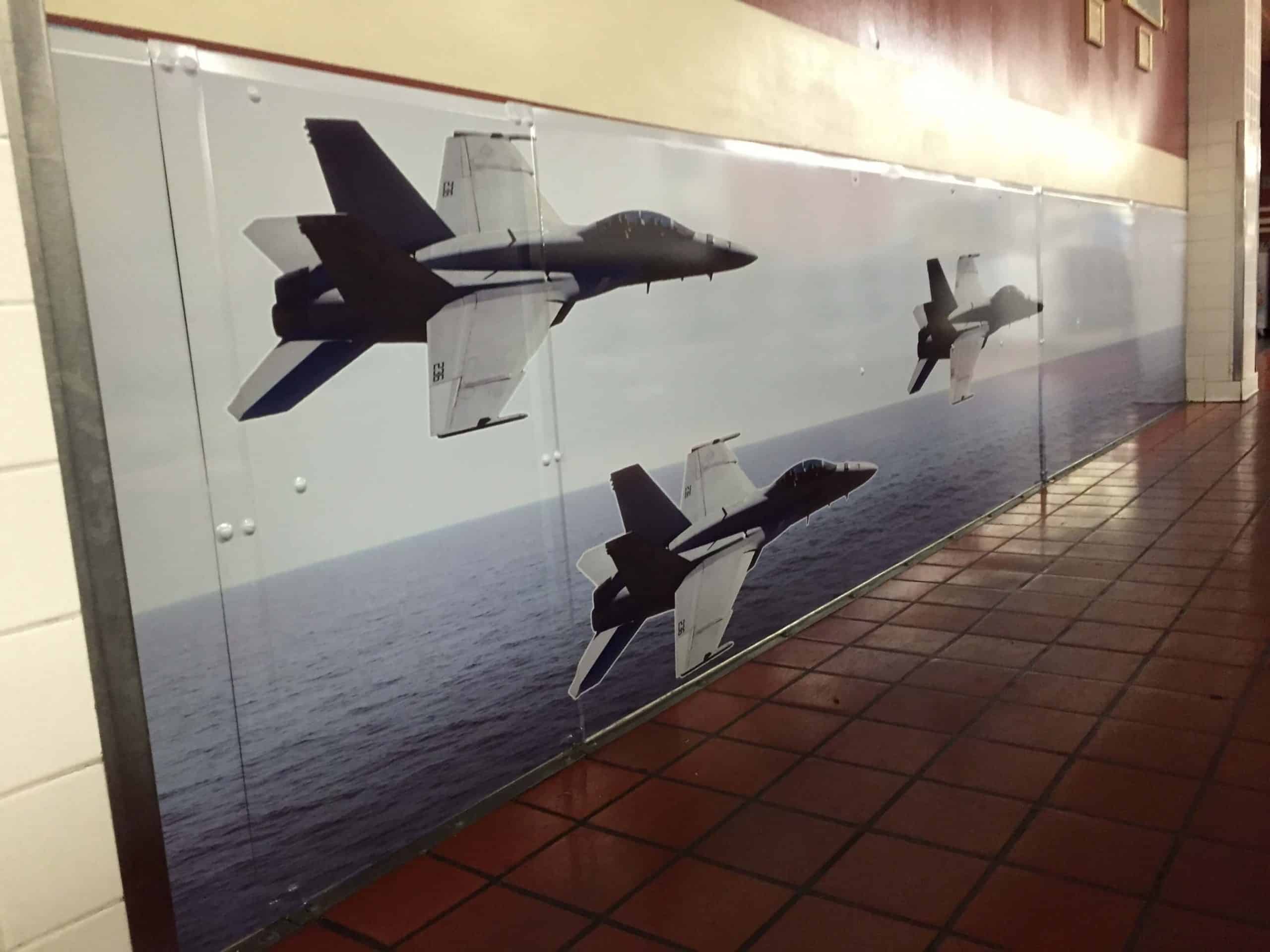 Printed patriotic wall graphics scene
