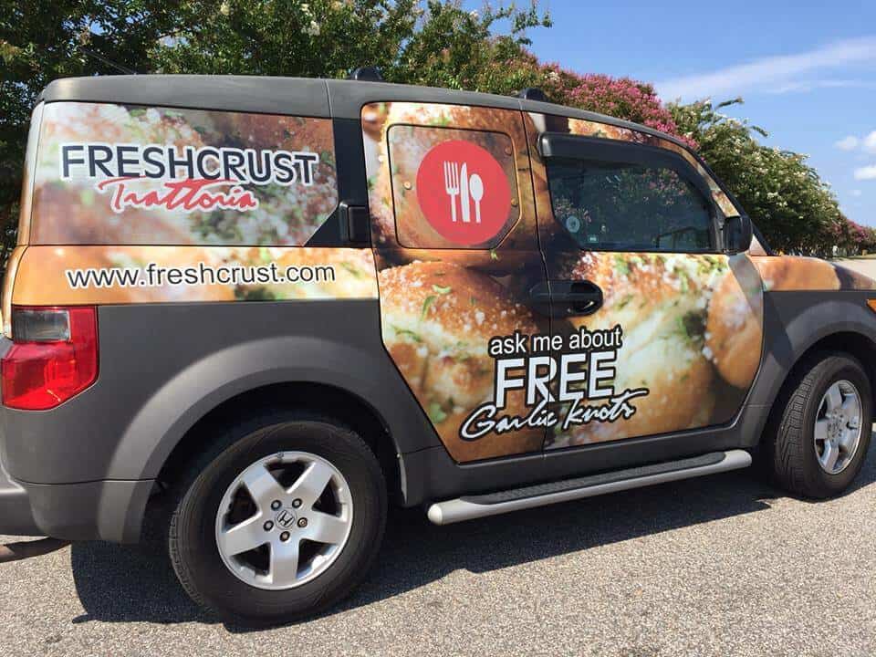 Vehicle wraps and graphics - Restaurant SUV graphics for Fresh Crust
