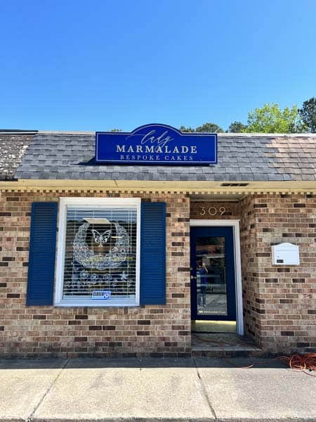 Rooftop storefront signs - Sign for City Marmalade Bespoke Cakes