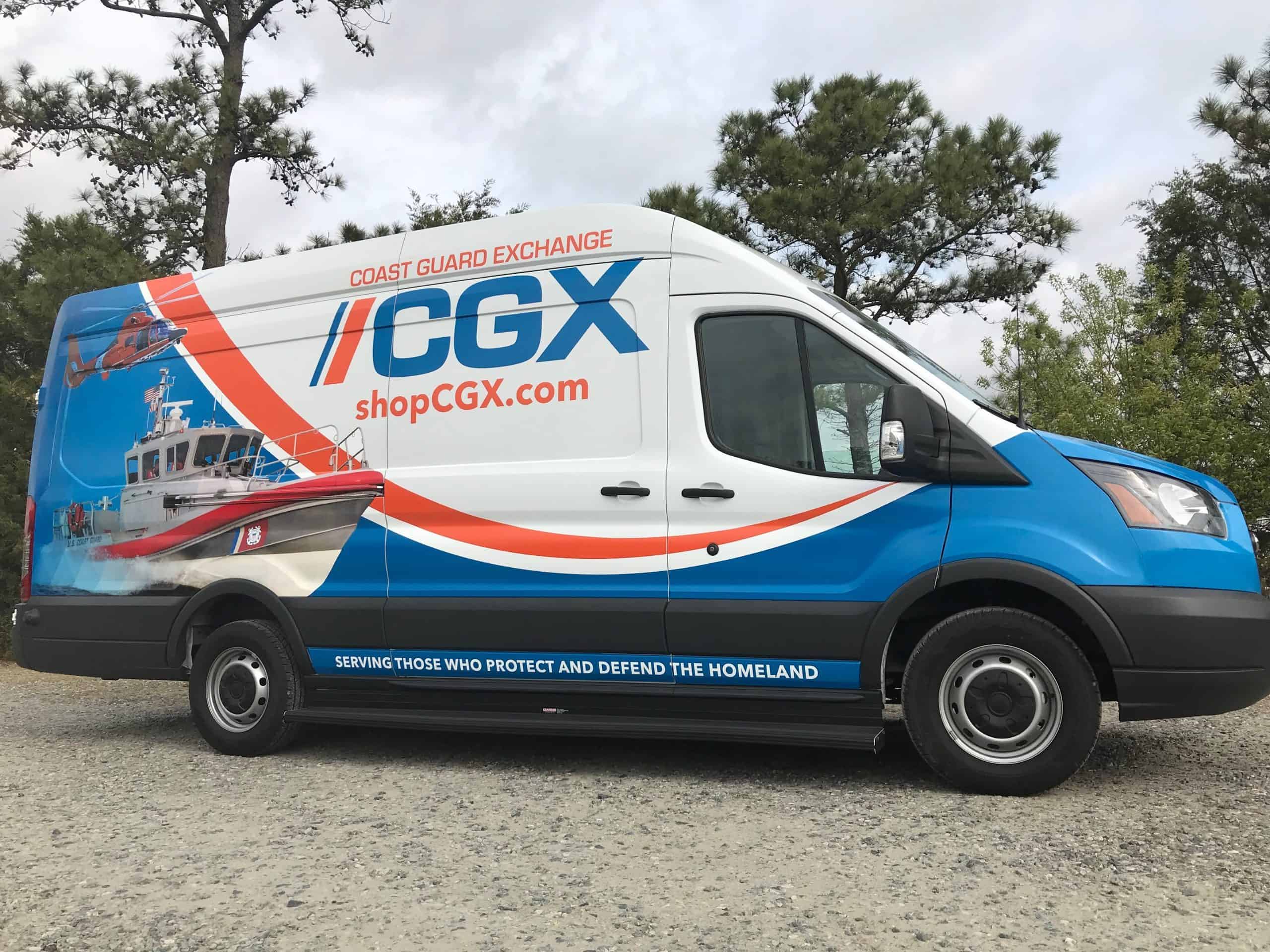 Utility truck wraps- Vehicle wrap for CGX Coast Guard Exchange